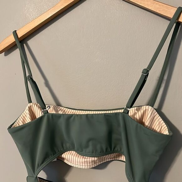 New! LOCAL THREAD Matador One Piece Swimsuit in Aloe Size Small NWT no padding - Picture 6 of 11